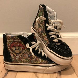 Kids Vans High Top Mario Brother’s Shoes